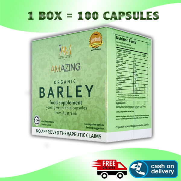 1 Box of Pure Barley Capsule | 100 CAPSULES | Free Shipping | COD