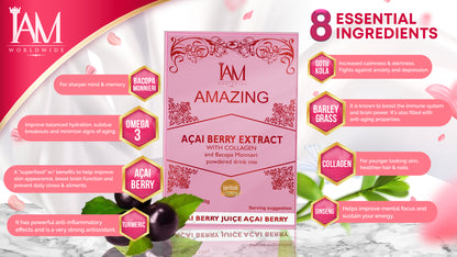 1 Box of Amazing Acai Berry with Collagen and Bacopa | 10 Sachets | Free Shipping | COD