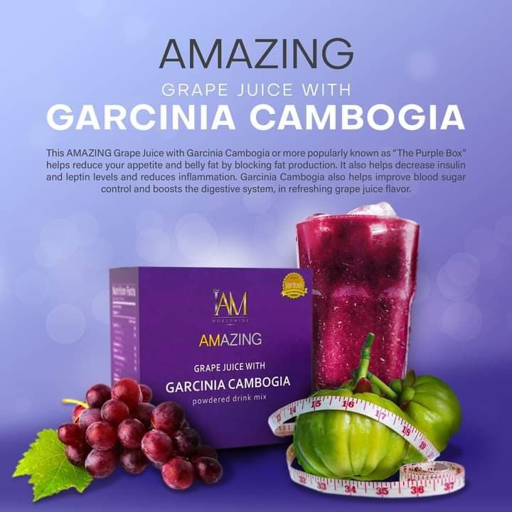 1 Box of Amazing Garcinia Cambogia Grape Juice | 10 SACHETS | 10 DAYS PROGRAM